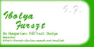 ibolya furszt business card